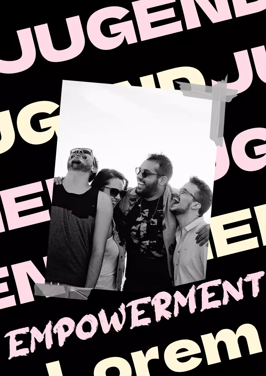 Trendiges Plakat im Fotorahmen-Look in Schwarz