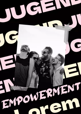 Trendiges Plakat im Fotorahmen-Look in Schwarz