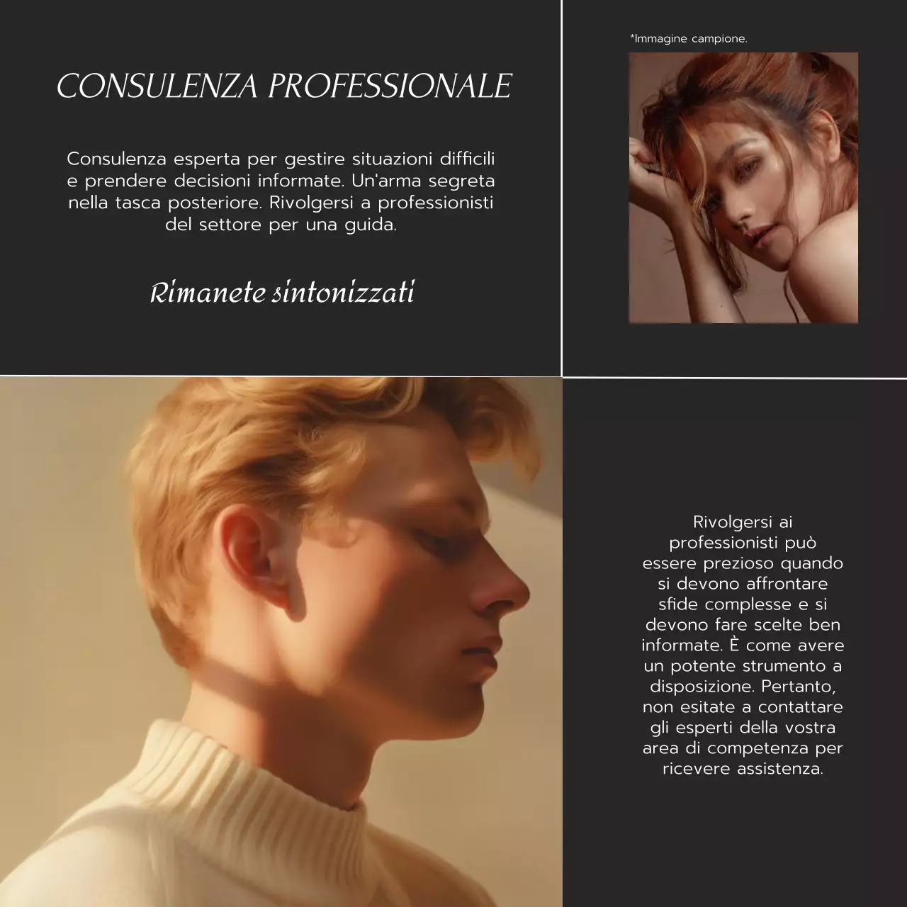 Promozione del blog di Mentorship in bianco e nero