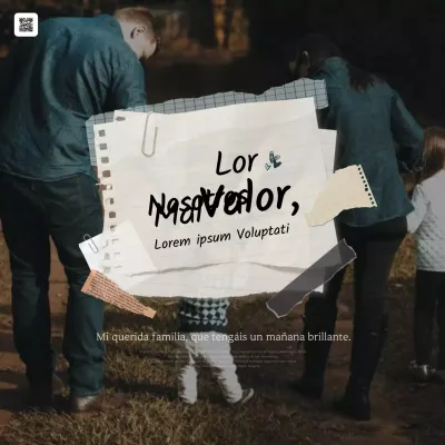 Poste de sentimientos del Mes del Hogar Kitschy en marfil y azul