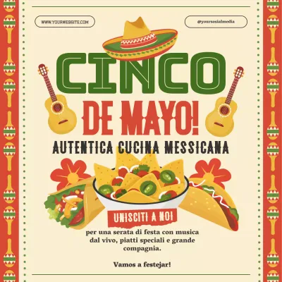 Pubblicità Red Modern Celebrate Cinco de Mayo