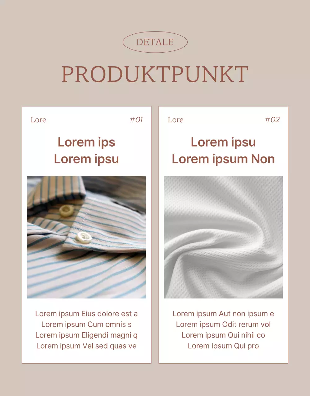 Werbung für ein modernes Modezentrum in Rosa und Braun