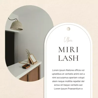 Förderung eines einfachen Wimpernsalons in Braun und Beige