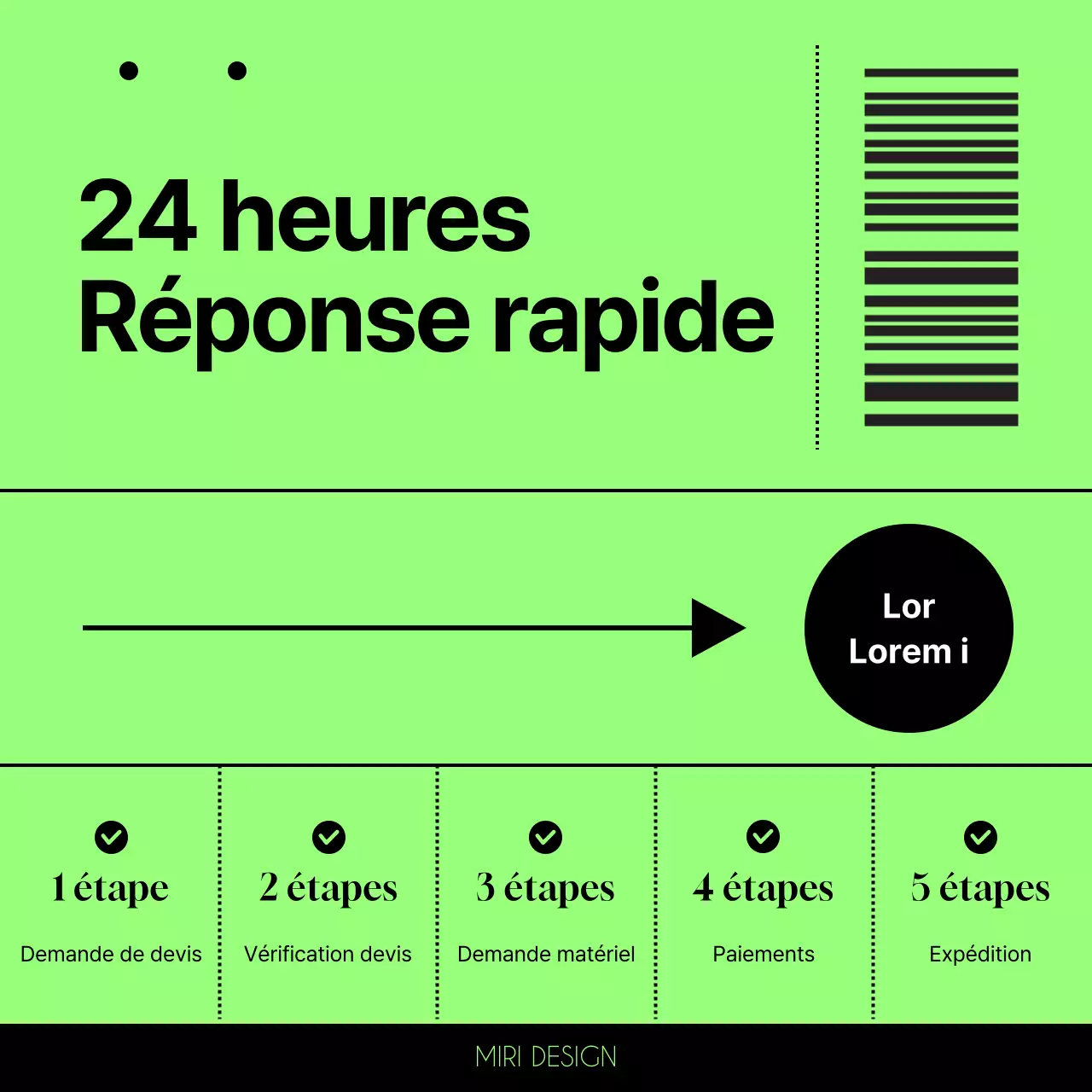 Promouvoir les demandes de devis avec la tendance verte et noire