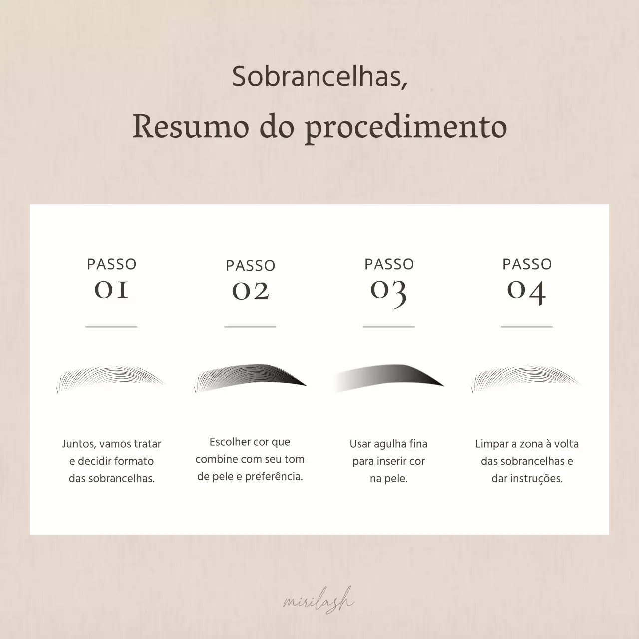 Promover procedimentos simples para as sobrancelhas castanhas e beges