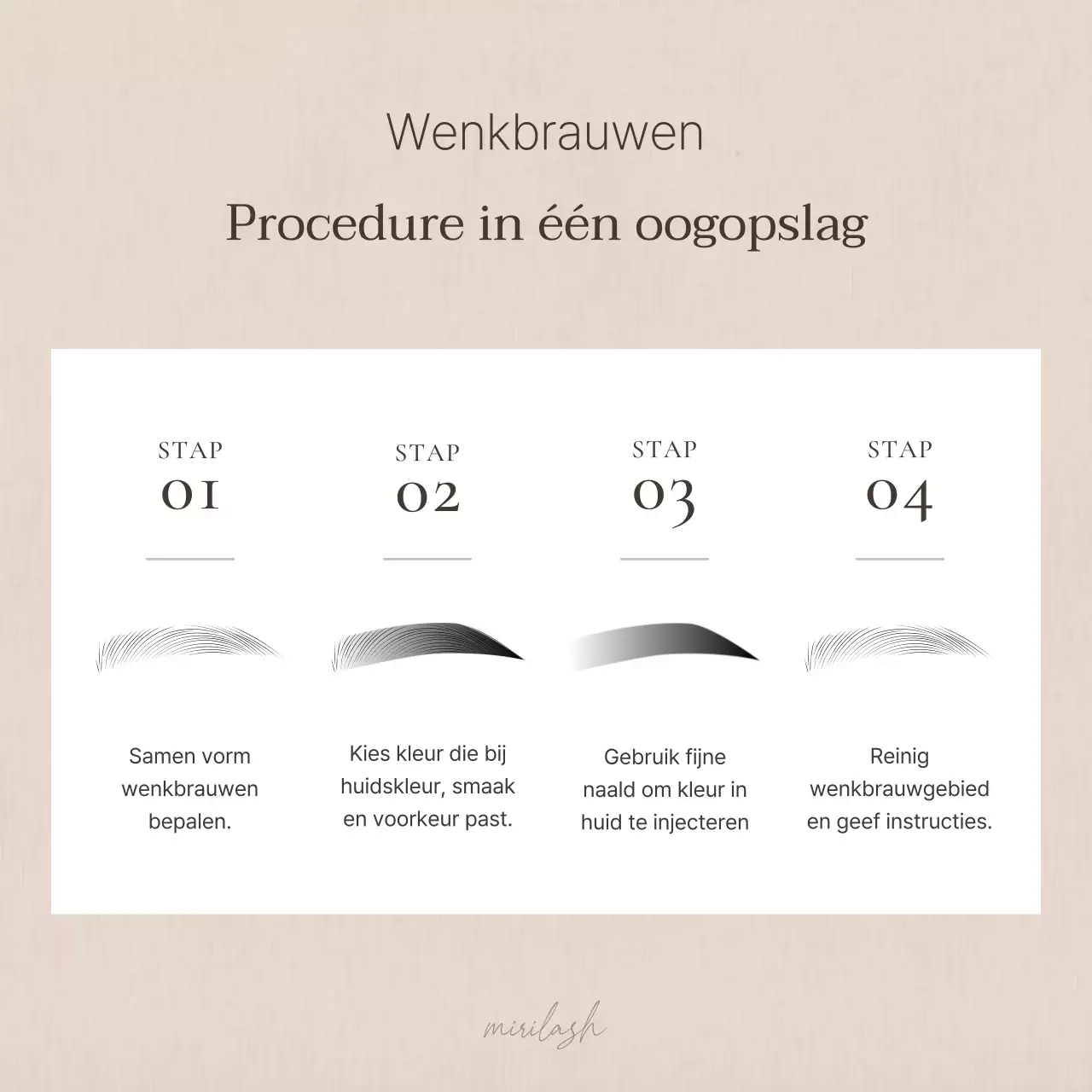 Eenvoudige wimperprocedure in bruin en beige schoonheidspromotie
