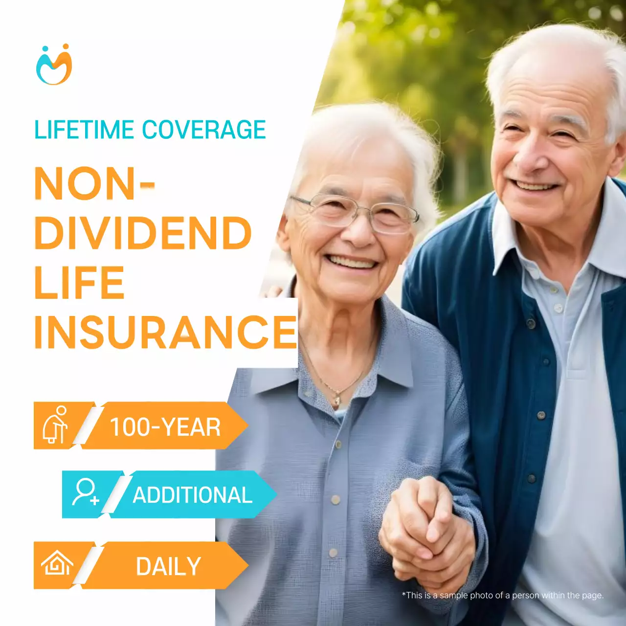 오렌지 모던 보험 프로모션 소셜 미디어 게시물