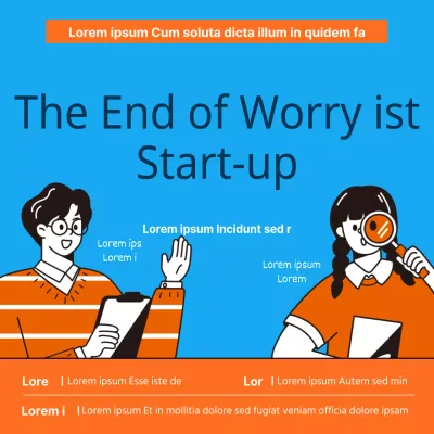 Einen kitschigen orange-blauen Wettbewerb vor dem Start veranstalten