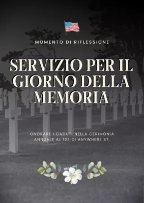 Invito minimalista nero per la Giornata della Memoria