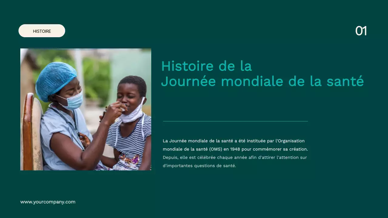 Campagne de la Journée mondiale de la santé "Ivory and Green Simple
