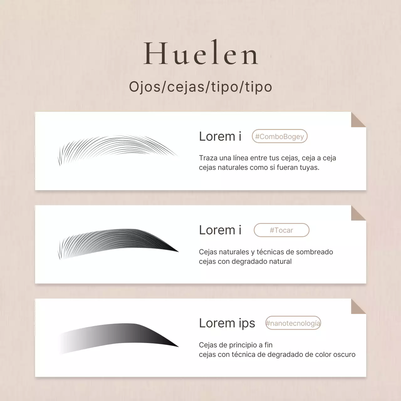 Promueva la belleza moderna de las pestañas en marrones y beiges