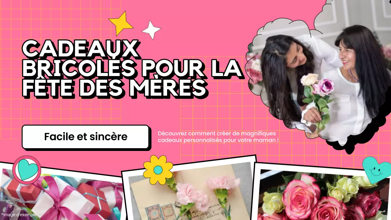 Guide de cadeaux pour la fête des mères : rose et blanc, bricolage moderne