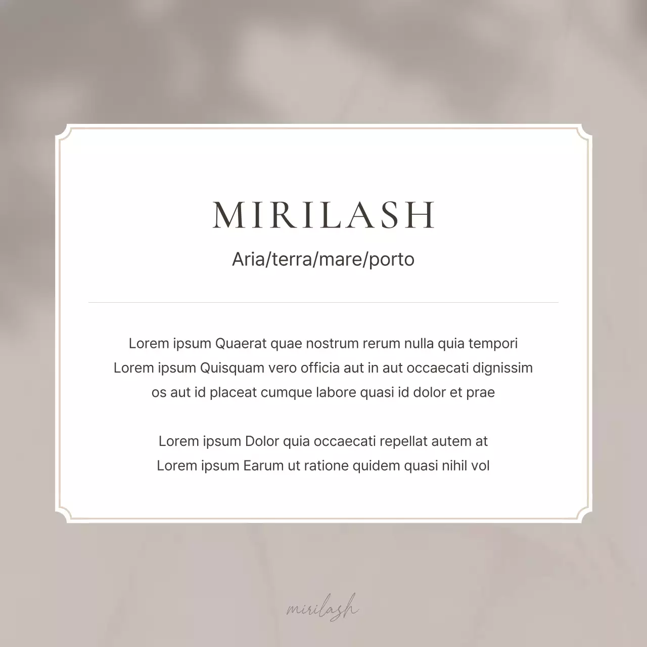 Promuovere la bellezza moderna delle ciglia nei colori marrone e beige