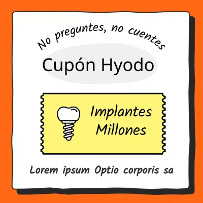 Promocione su clínica dental en naranja