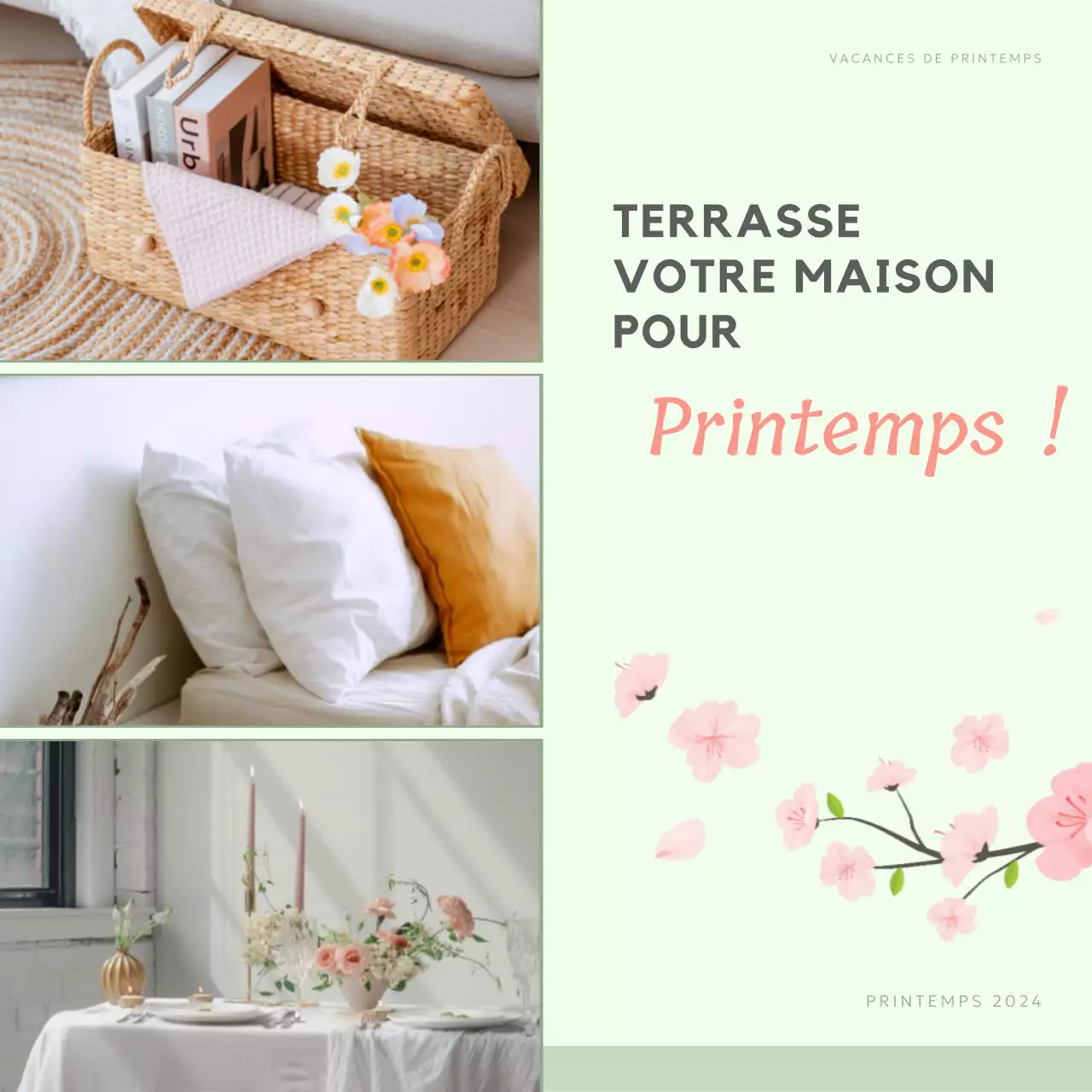 Promotion sur les soldes de printemps de Green and Pink Elegant