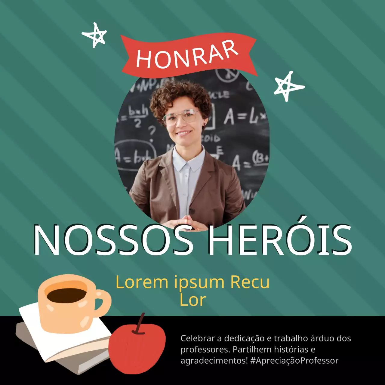 Publicidade da Semana Nacional de Valorização dos Professores da Green Animation