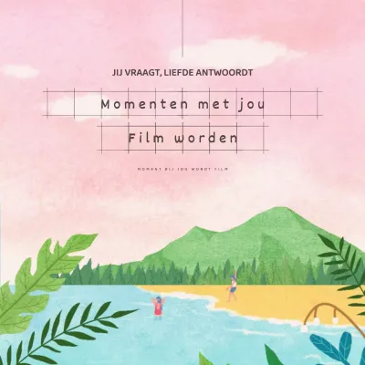 Een eenvoudige, roze, op liefde geïnspireerde advertentie