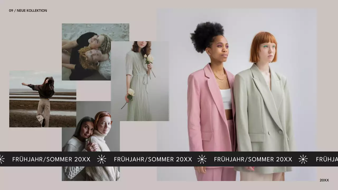 Beige Schwarz Modernes Modeunternehmen Introducion