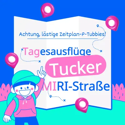 Förderung von rosa und blauen Tagesausflügen