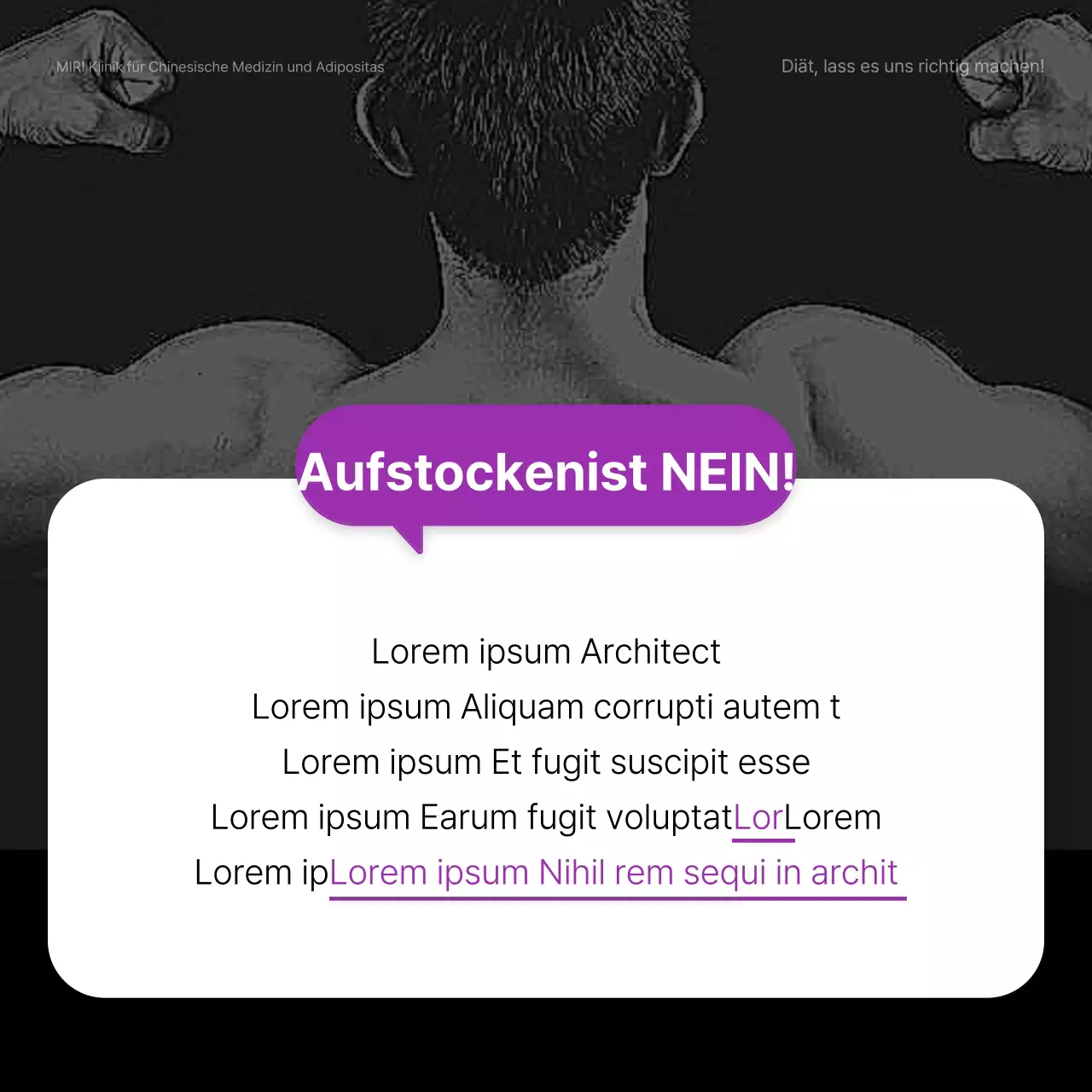 Moderne Ernährungstipps in Lila und Mauve