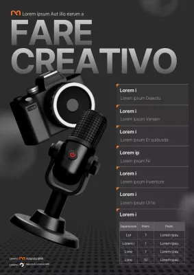 Promuovere una semplice competizione in nero e arancione