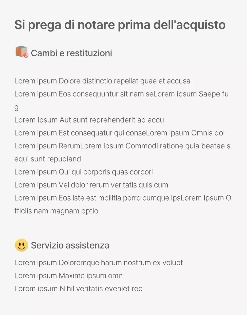 Pubblicità di un centro commerciale di moda con semplici emoji stilizzate bianche e grigie