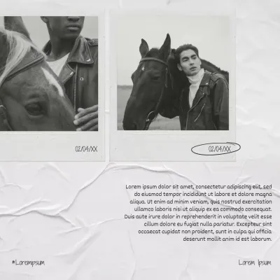 Zwart Wit Minimal Eenvoudige Vintage Fotocollage Instagram Post