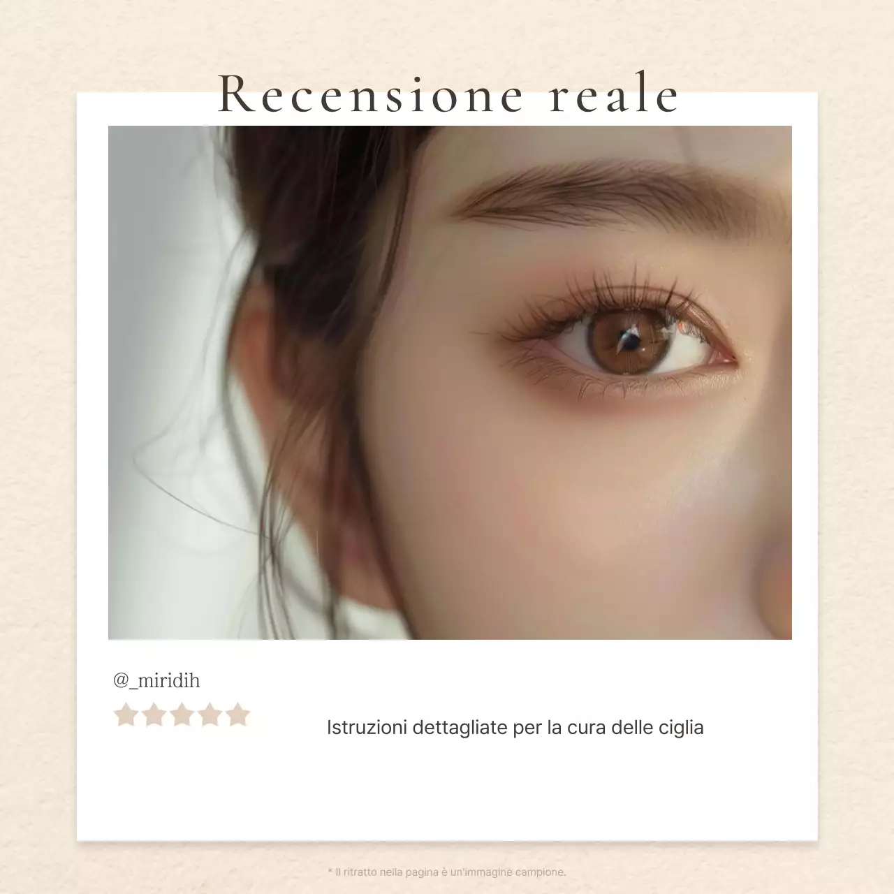 Promuovere la bellezza moderna delle ciglia nei colori marrone e beige