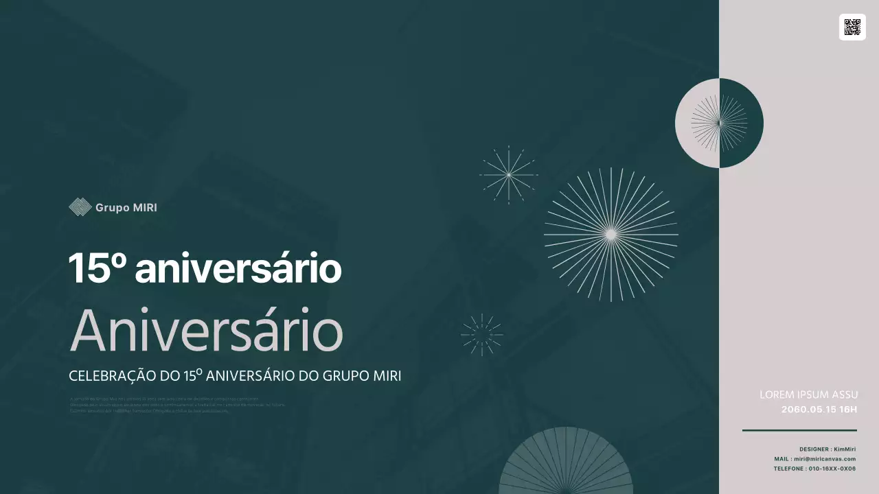 Uma apresentação simples de celebração de aniversário em verde e bege