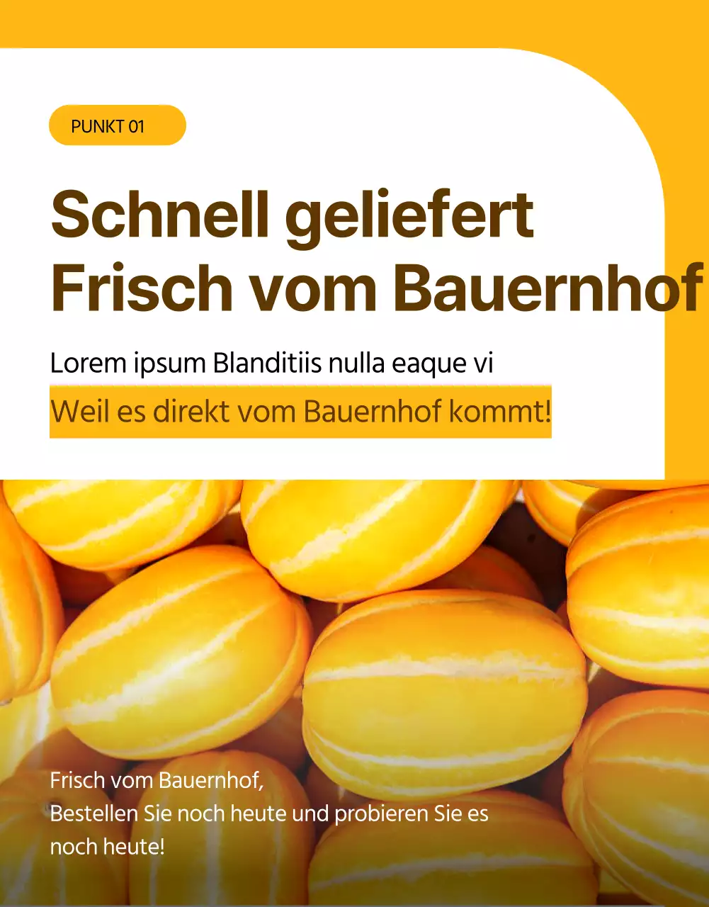 Einfache gelbe Melonenwerbung