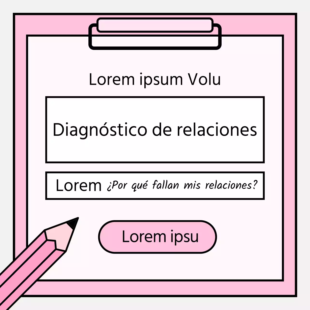Información psicológica sencilla en rosa