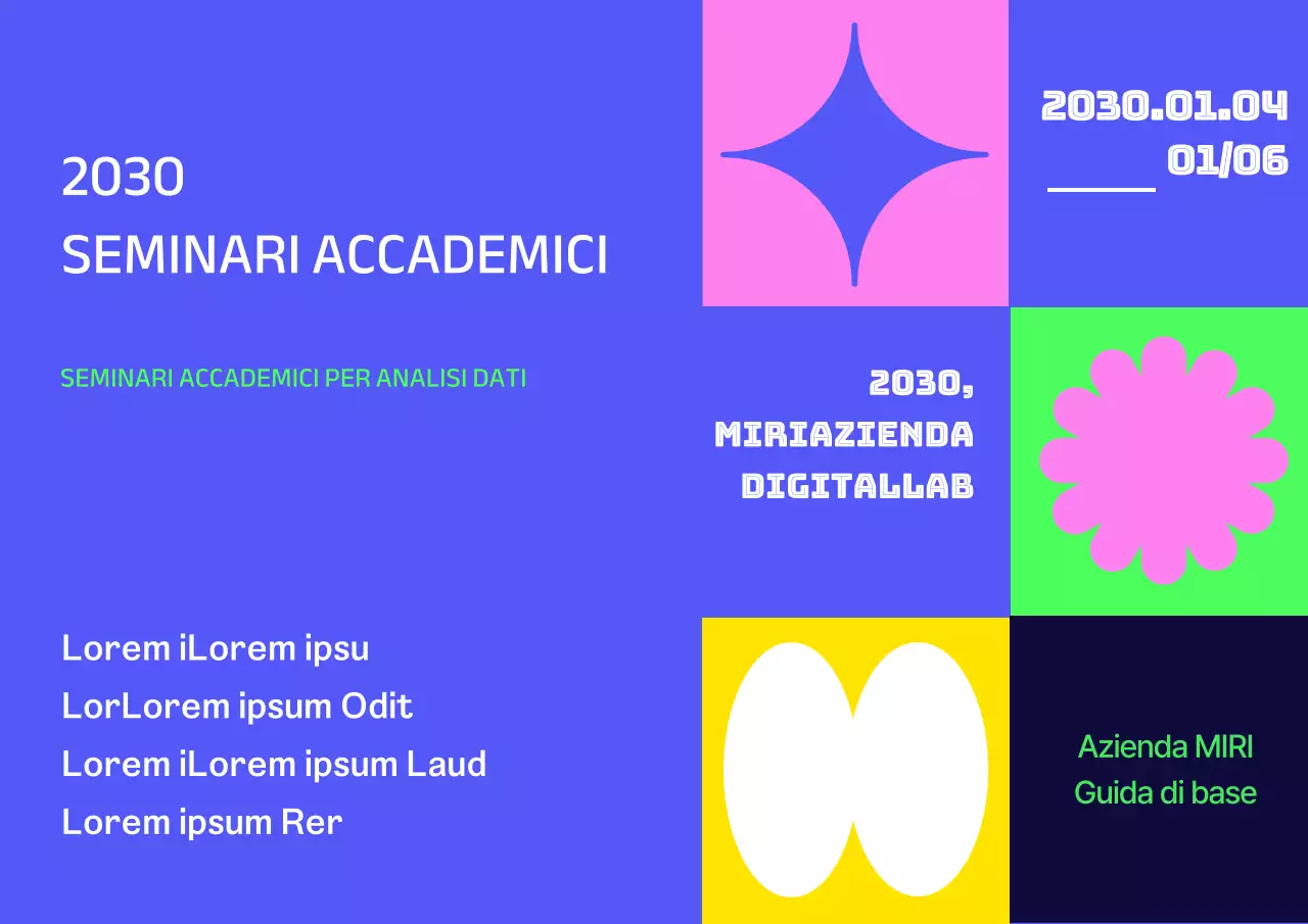 Design con forme geometriche colorate