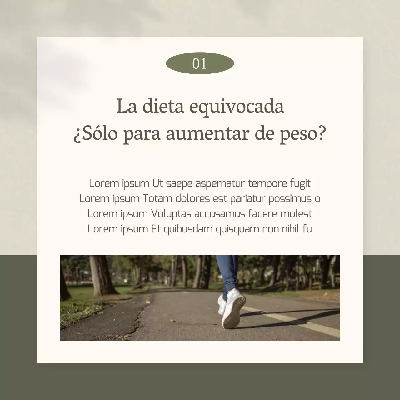 Promoción de una dieta sencilla de medicina china en caqui y beige