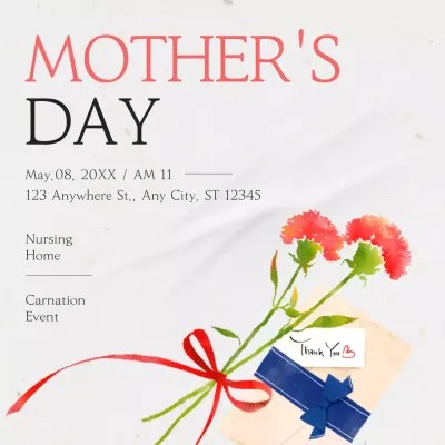 White Elegant Mother's Day Event Social Media Post