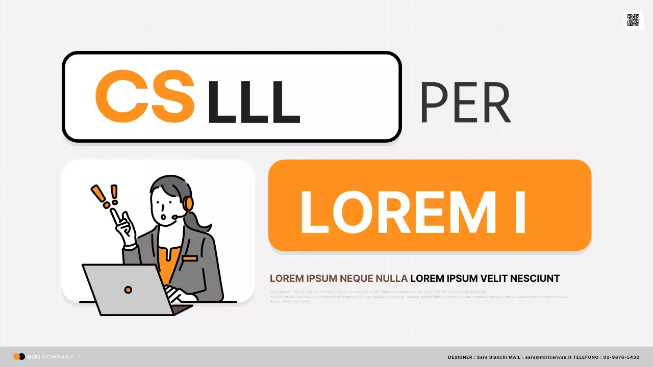 Semplice manuale di formazione CS in arancione e nero