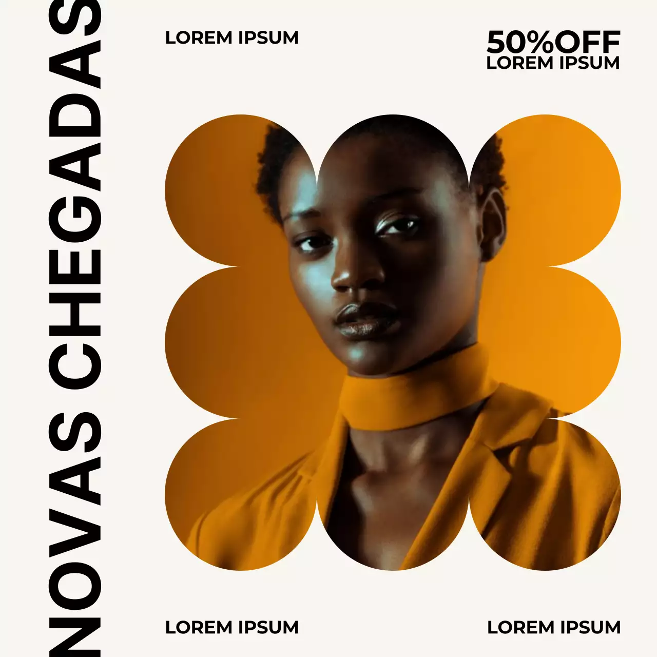 Laranja Branco Preto Simples Mínimo Promoção Novidades
