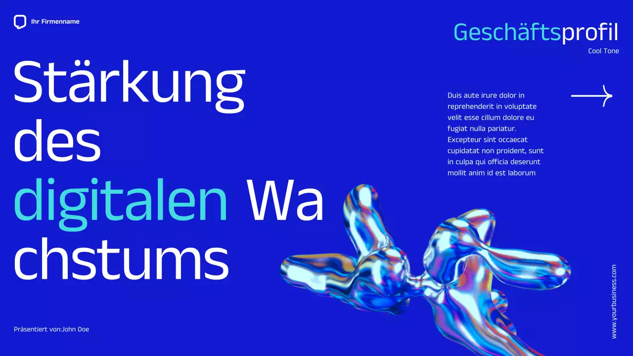 Blue Minimal Simple Company Geschäftsprofil Unternehmensvorstellung