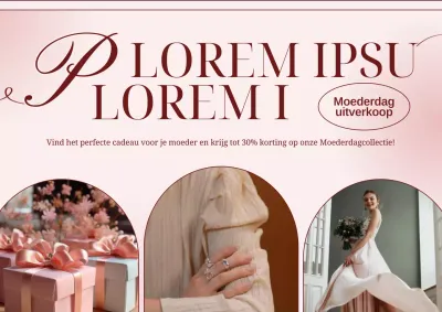 Rood en Roze Elegant Geschenk voor Moederdag Advertentie