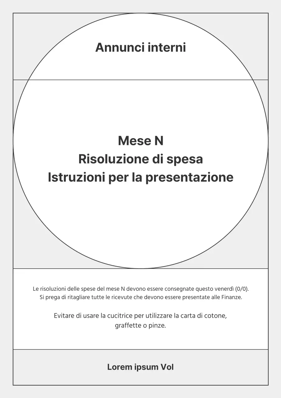 Risoluzioni di spesa minimaliste in grigio e nero per annunci interni