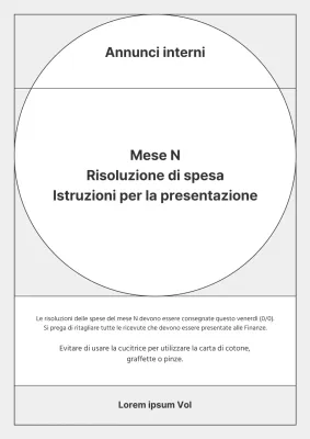 Risoluzioni di spesa minimaliste in grigio e nero per annunci interni