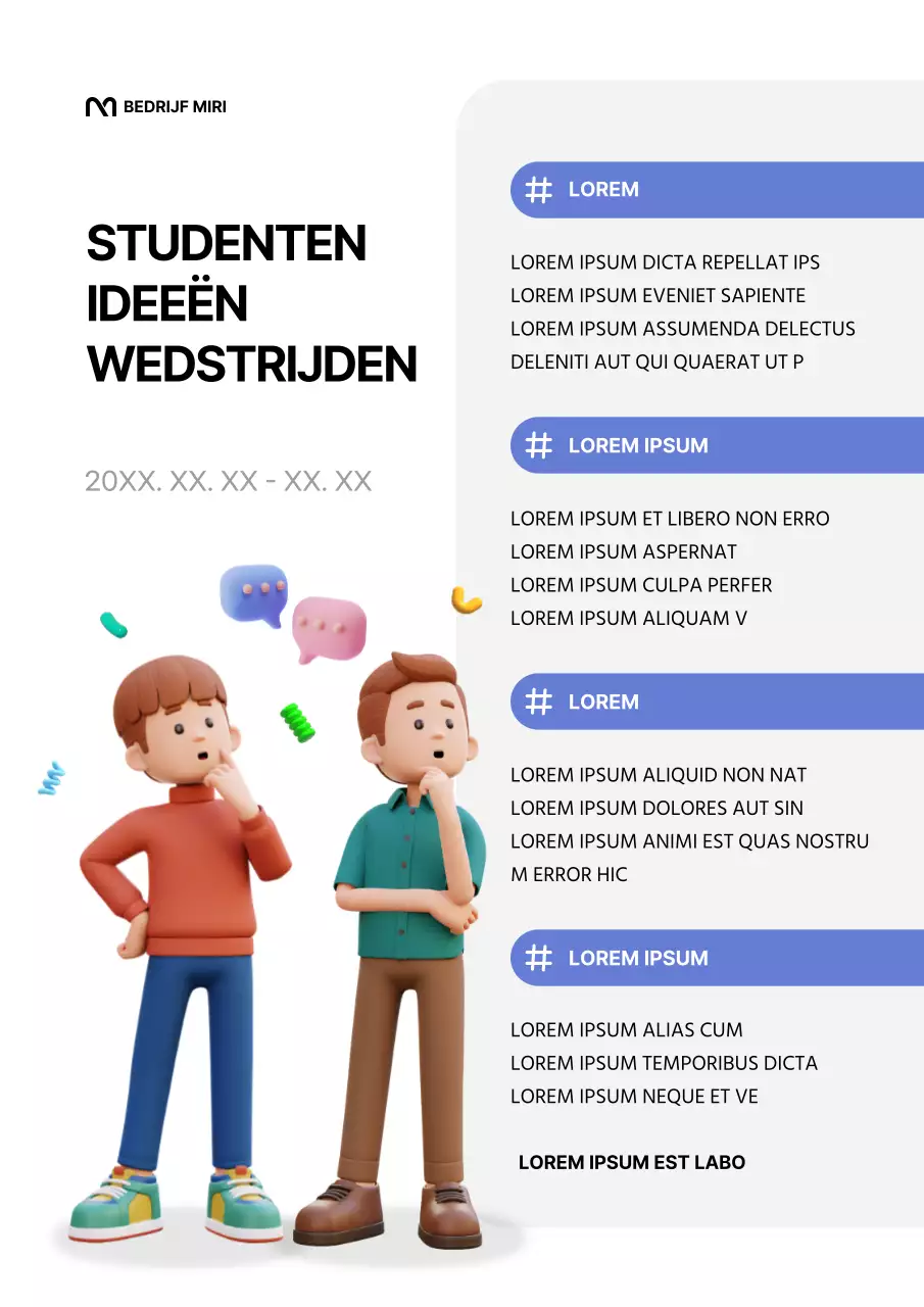 Publiciteit voor de werving van universiteitsstudenten