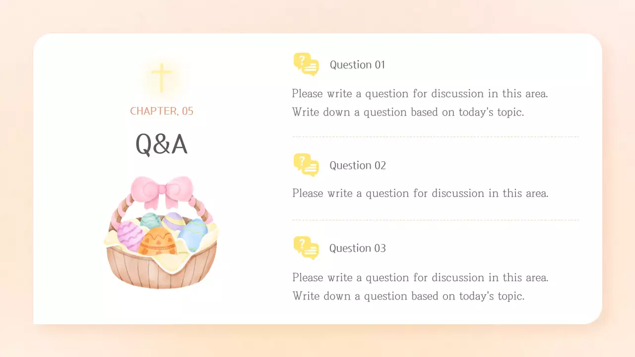 A trendy Easter guide with an orange background