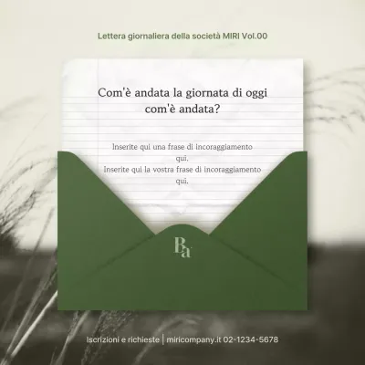 Cartoleria sentimentale semplice in color kaki