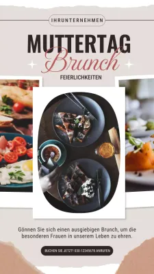 Ivory Modern Muttertagsfeier mit spezieller Brunch-Anzeige