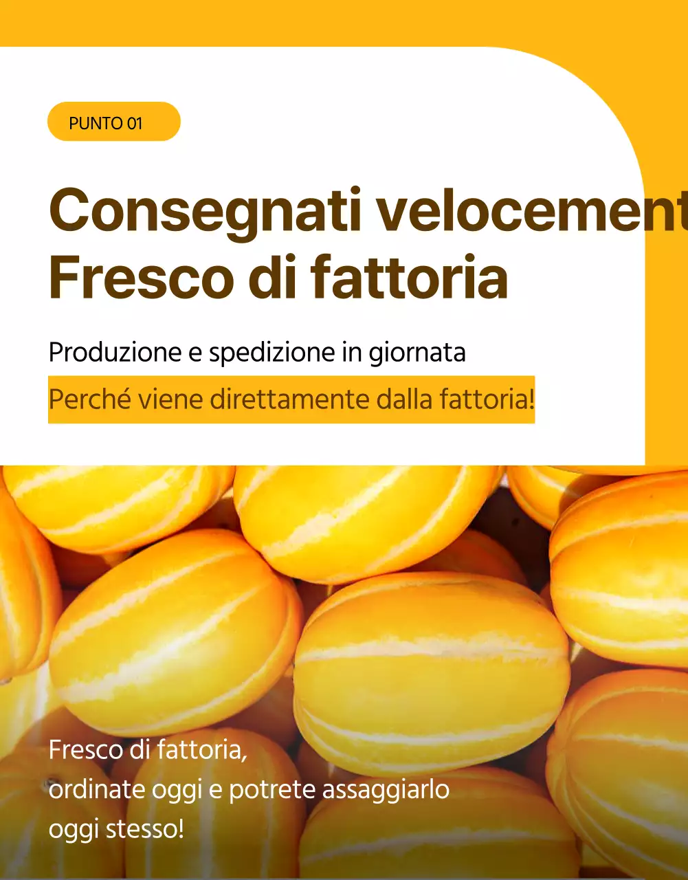 Promozione semplice del melone giallo