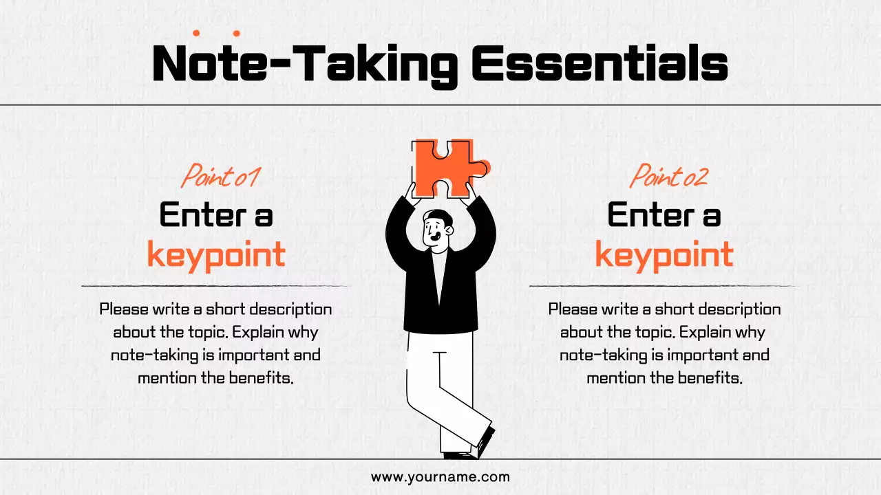 Orange Simple Note-Taking Guide Presentation
