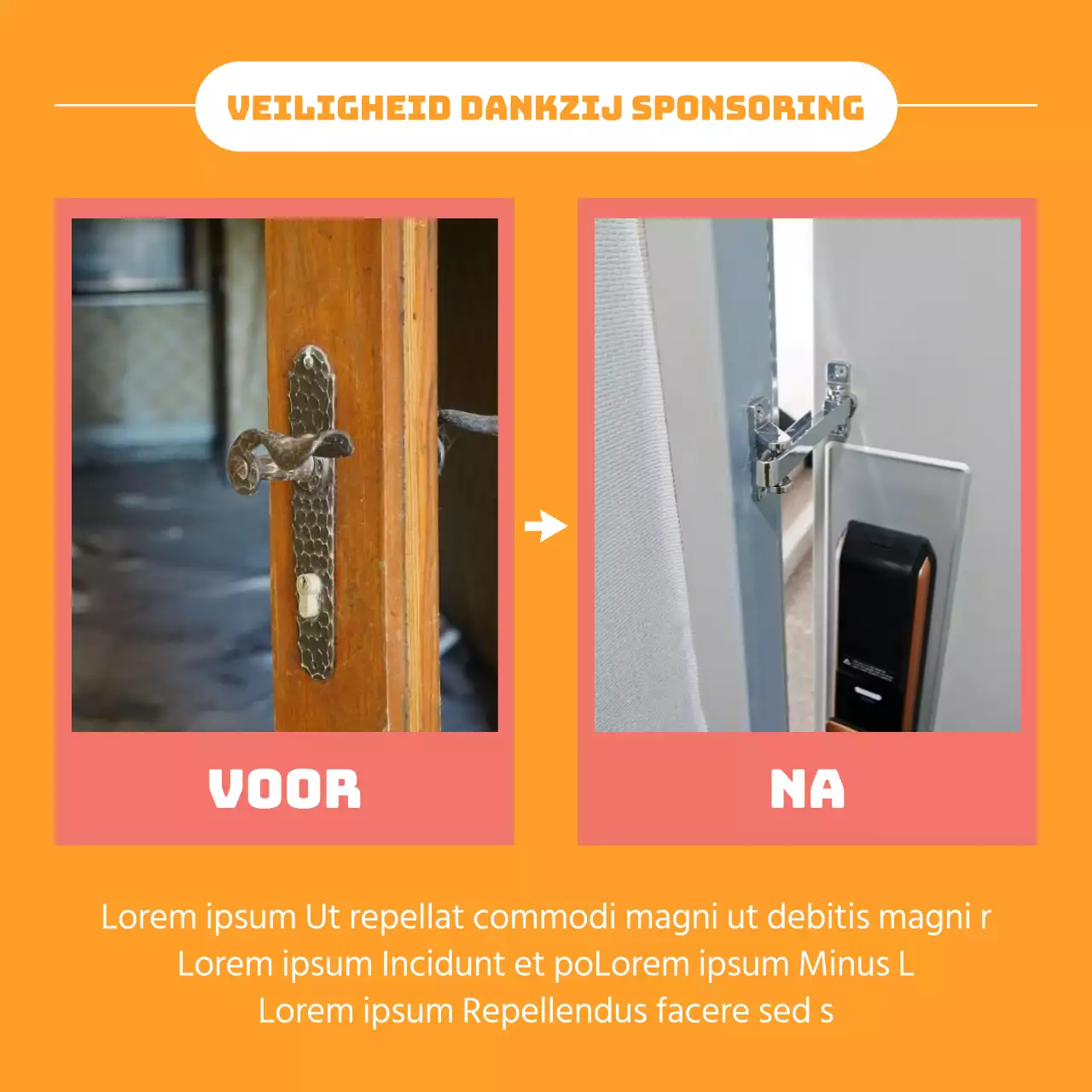 Een eenvoudig oranje en geel donatiegeschiedenisrapport