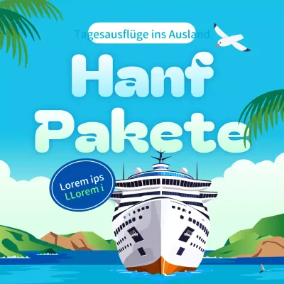 Förderung des natürlichen Blaus und Grüns der Reiseprodukte von Hemp Island