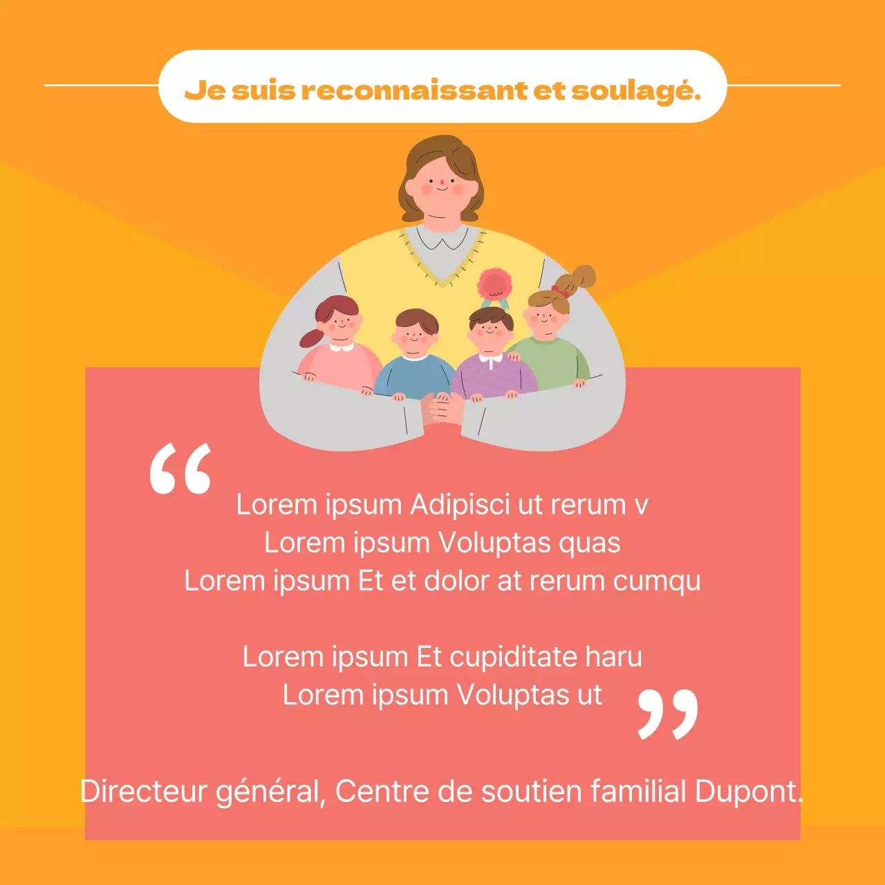 Un simple rapport orange et jaune sur l'historique des dons