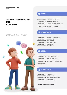 Pubblicità per il reclutamento di studenti universitari stagisti